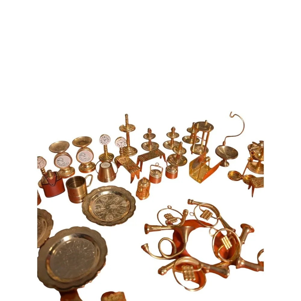 VINTAGE Brass Dollhouse Miniature Home Decor HUGE Lot